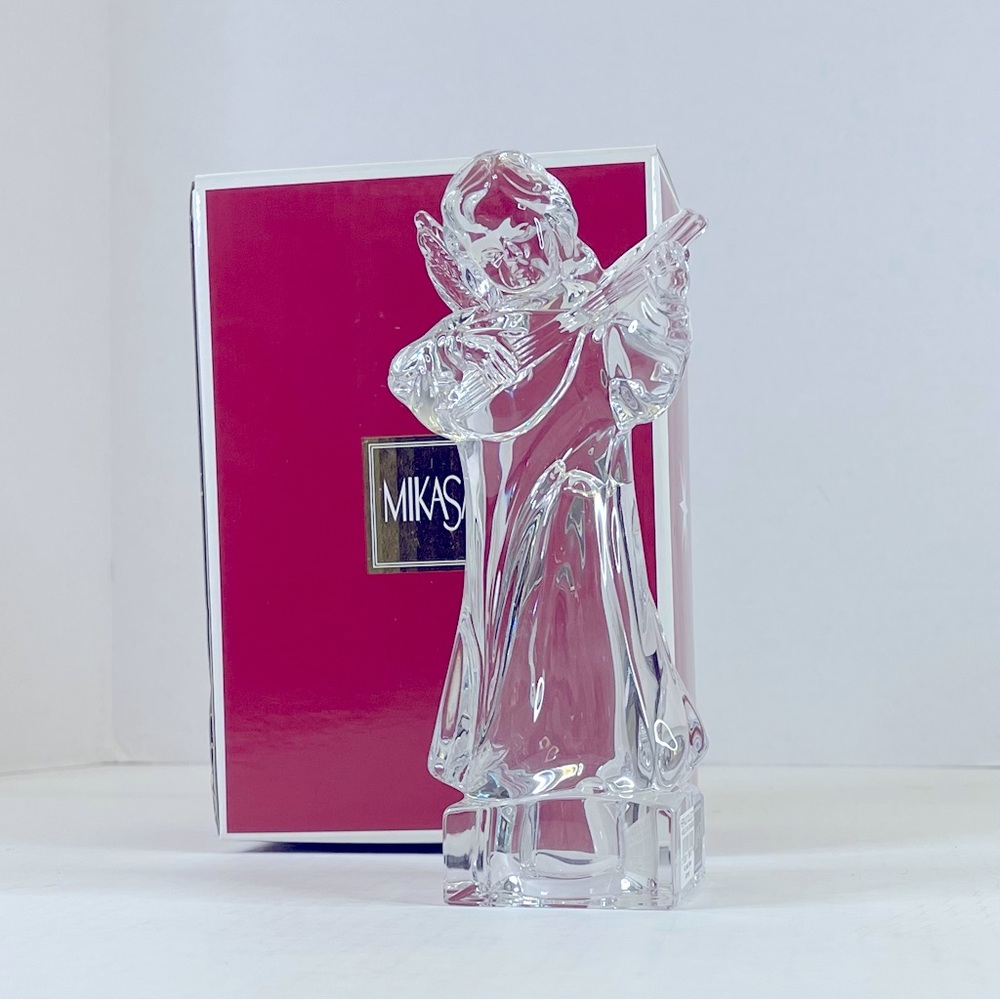 Mikasa Herald Collection Angelic Mandolin Figurine Clear SN 093/930 Original Box
